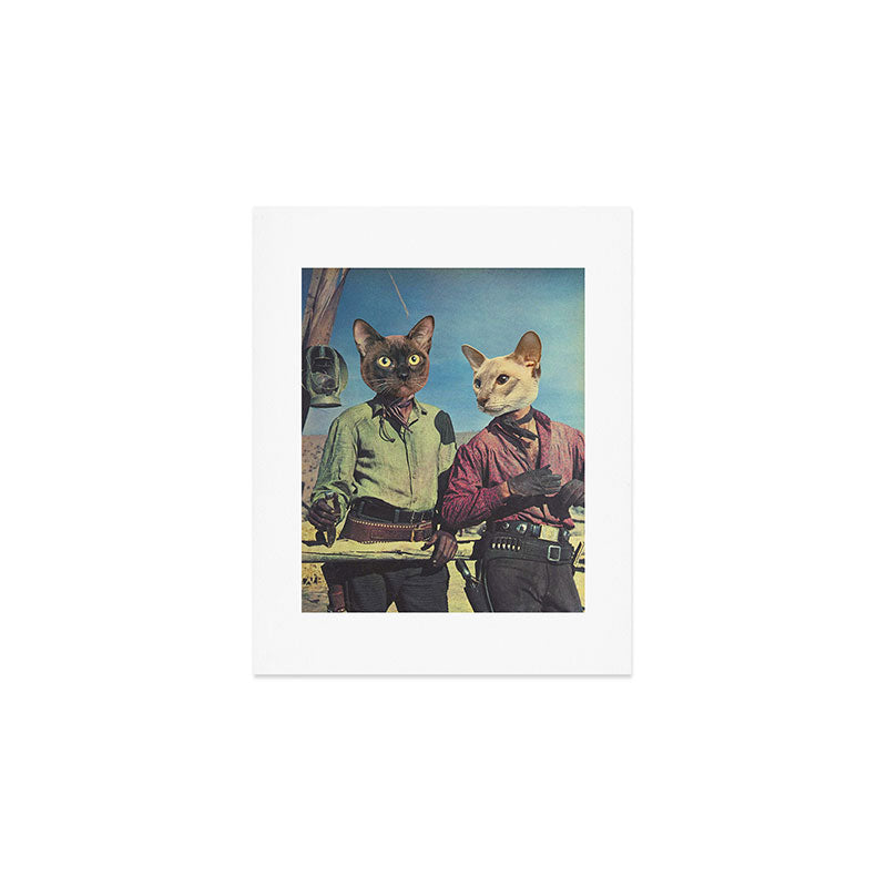 Cowboy Cats - Double trouble Art Print Gallery Image 1