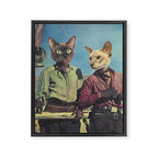 Cowboy Cats - Double trouble Framed Canvas Print Gallery Image 6