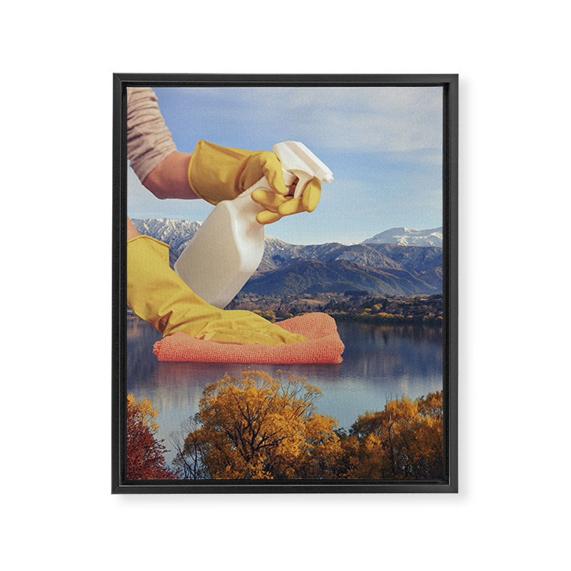 Deep clean lake II Framed Canvas Print Gallery Image 6