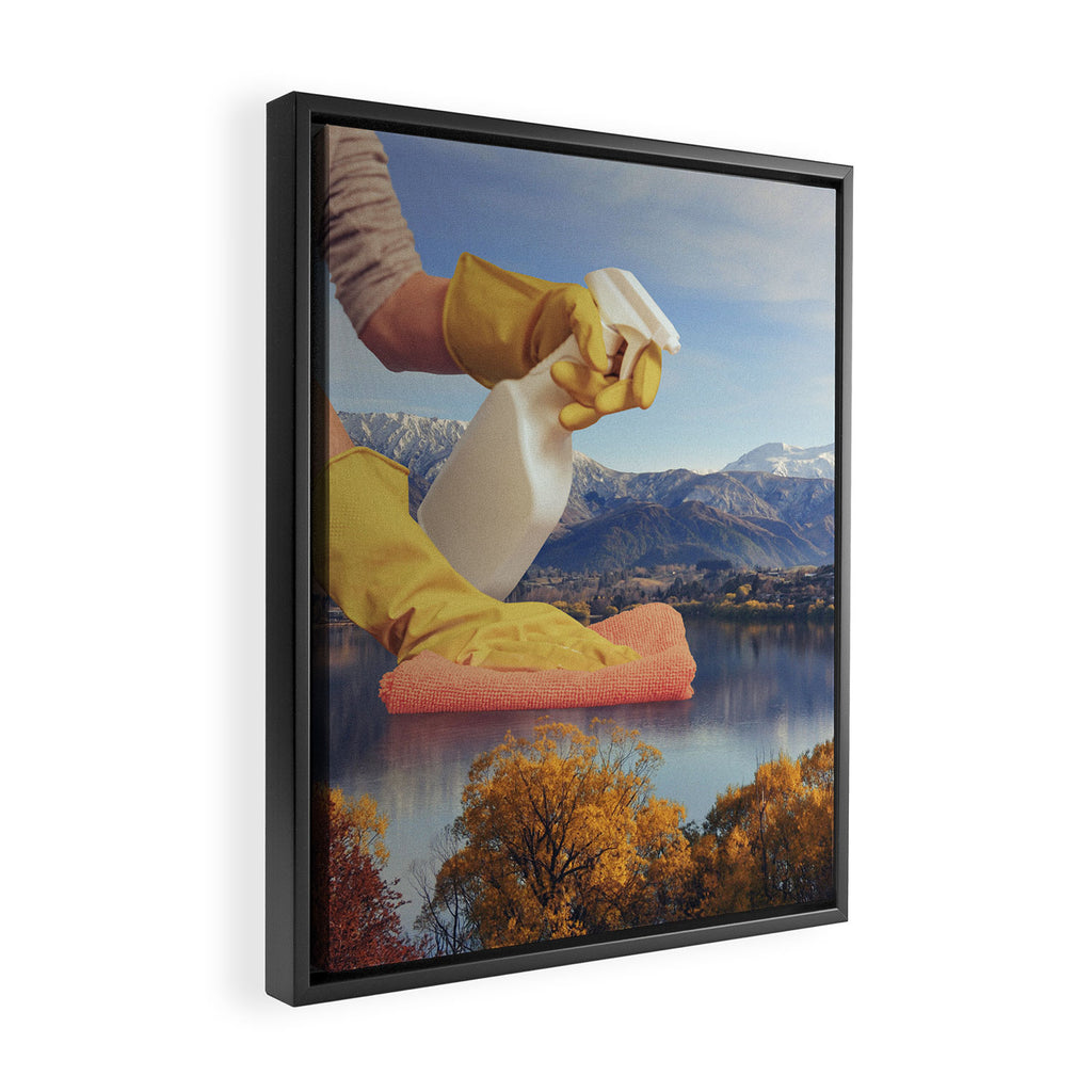 Deep clean lake II Framed Canvas Print Gallery Image 2