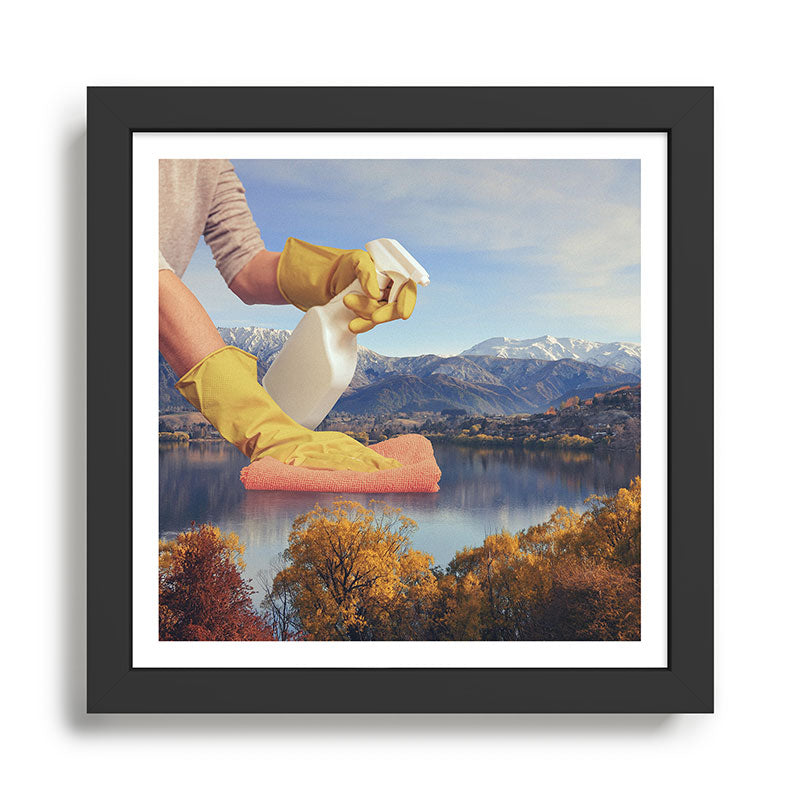 Deep clean lake Framed Art Print Gallery Image 1