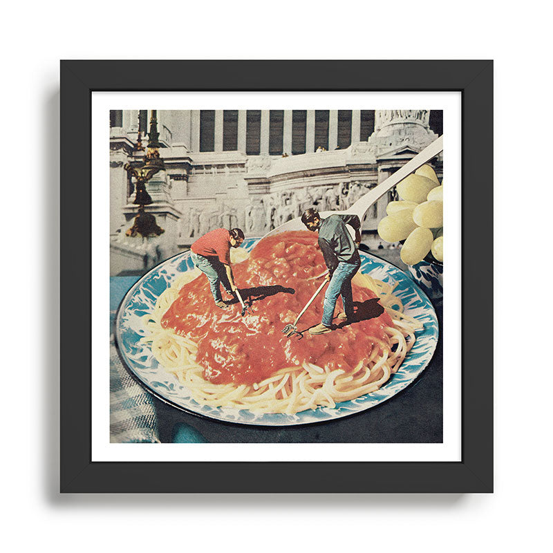 Diggin Spaghetti - Men at work  Framed Art Print Gallery Image 1