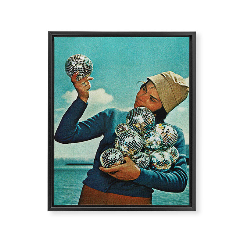 Disco Dora - I just love DISCO Framed Canvas Print Gallery Image 6