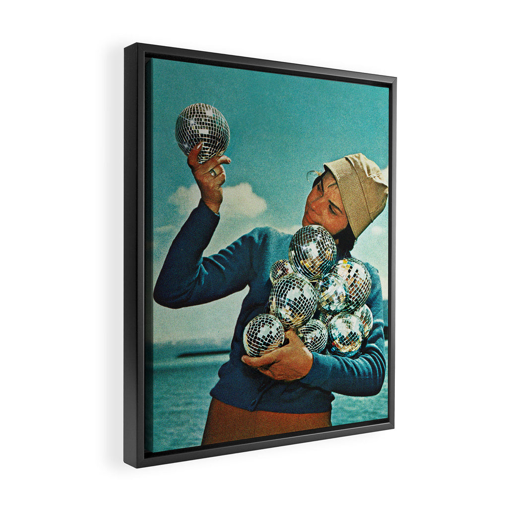 Disco Dora - I just love DISCO Framed Canvas Print Gallery Image 2