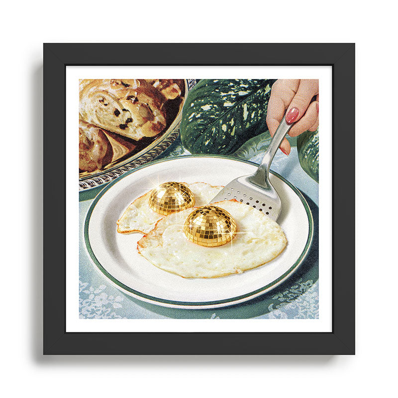 Disco Eggs - Boogie Breakfast Framed Art Print Gallery Image 1