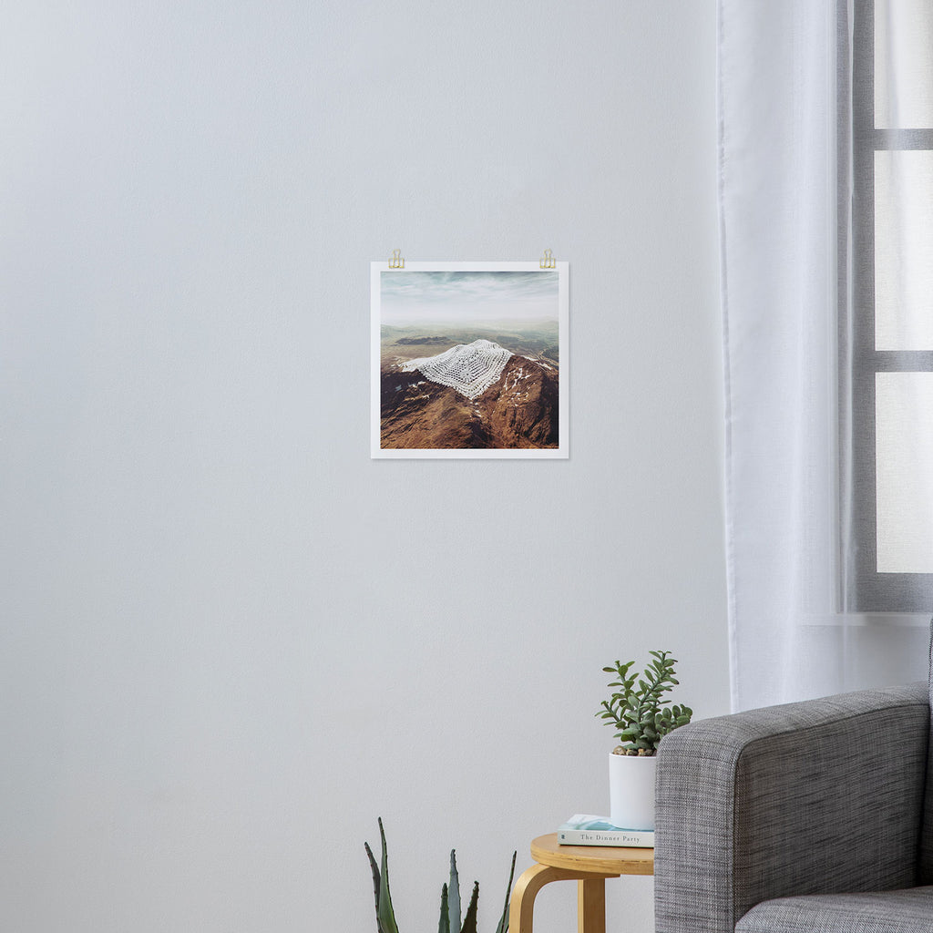 Doily Peaks - Snow Crochet Art Print Gallery Image 3