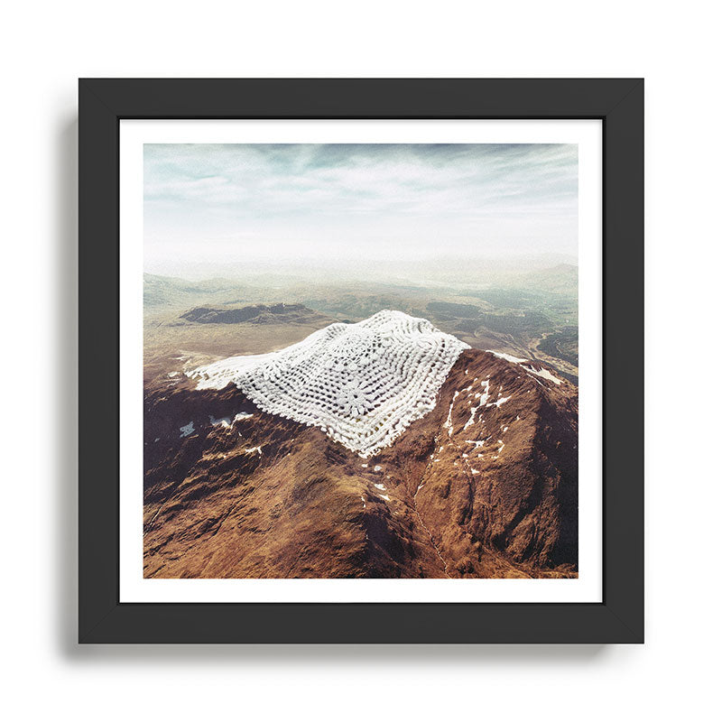 Doily Peaks - Snow Crochet Framed Art Print Gallery Image 1
