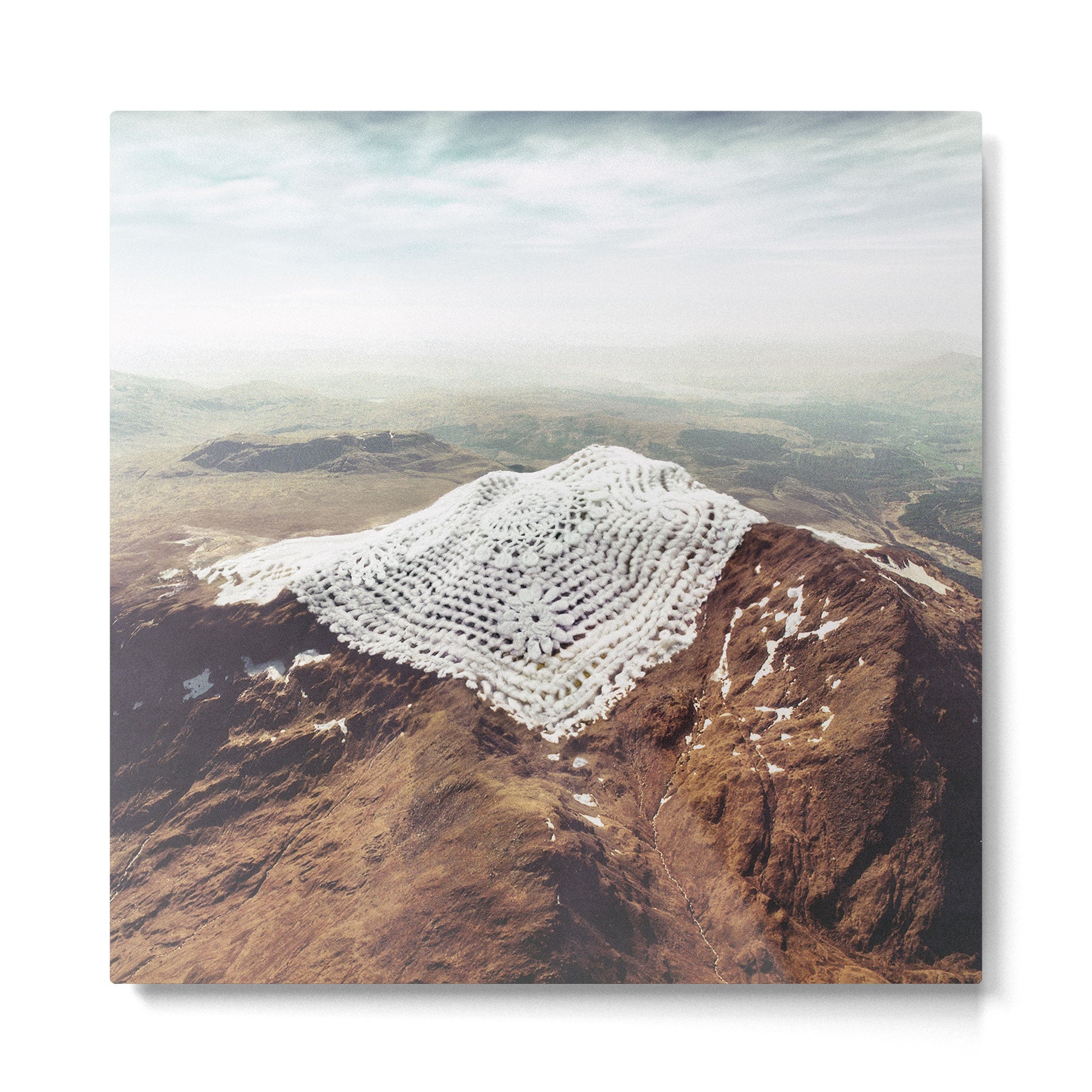 Doily Peaks - Snow Crochet Metal Print Gallery Image 2