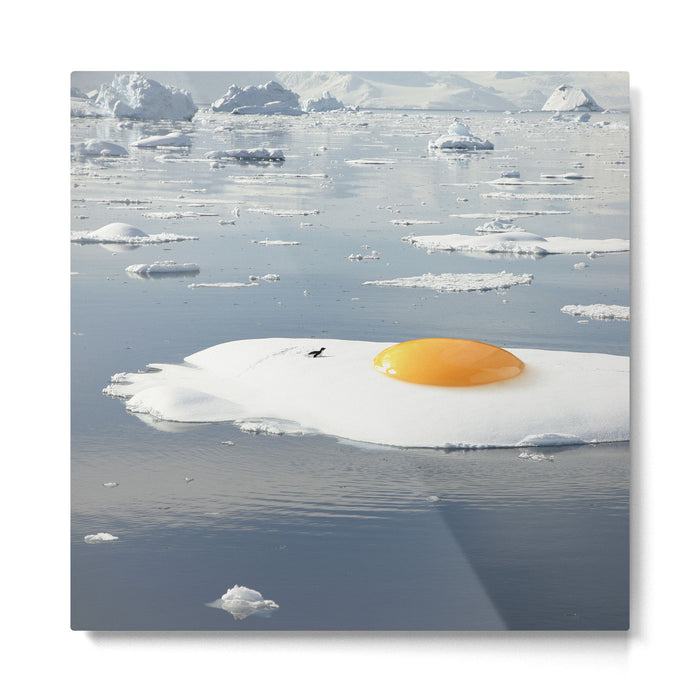 Egg-berg - Arctic Egg Sunny Side Up Metal Print Gallery Image 1