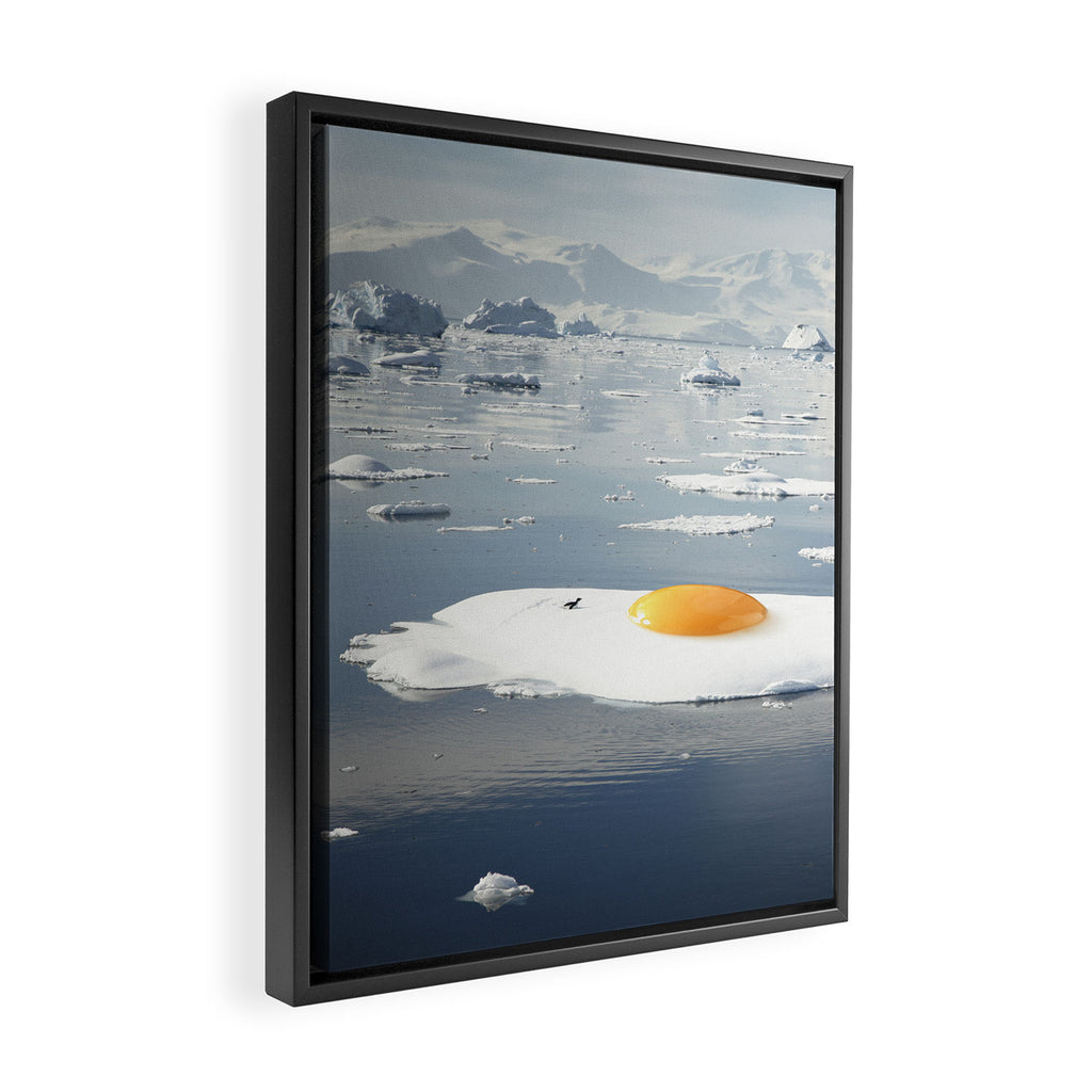 Egg-berg II - Arctic Egg Sunny Side Up Framed Canvas Print Gallery Image 2