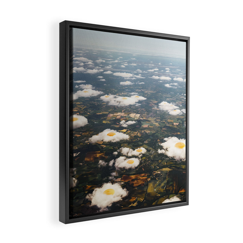 Eggy Clouds II - Sunny side up clouds Framed Canvas Print Gallery Image 2