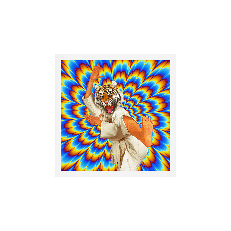 Fighting Tiger - Optical illusion  Art Print Gallery Image 1