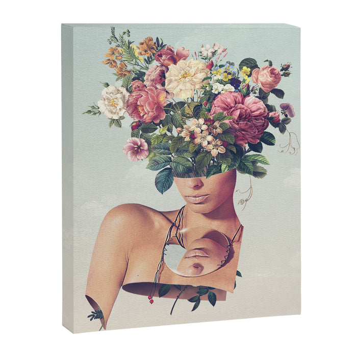 Flower-ism - Bouquet Pot Head Canvas Print Gallery Image 1