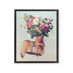 Flower-ism - Bouquet Pot Head Framed Canvas Print Gallery Image 8