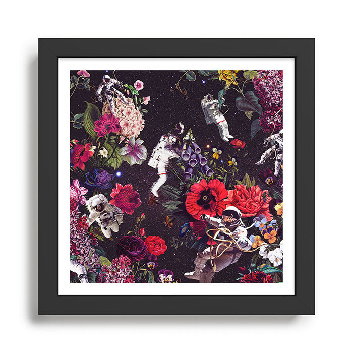 Flowers and Astronauts - Space Framed Art Print Gallery Image 1