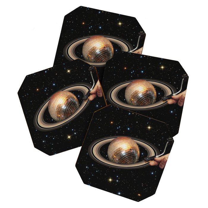 Galactic DJ II - Saturn Disco Ball Coaster Gallery Image 1