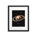 Galactic DJ II - Saturn Disco Ball Framed Art Print Gallery Image 4