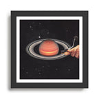 Galactic DJ - Vinyl Saturn Turntable Framed Art Print Gallery Image 1