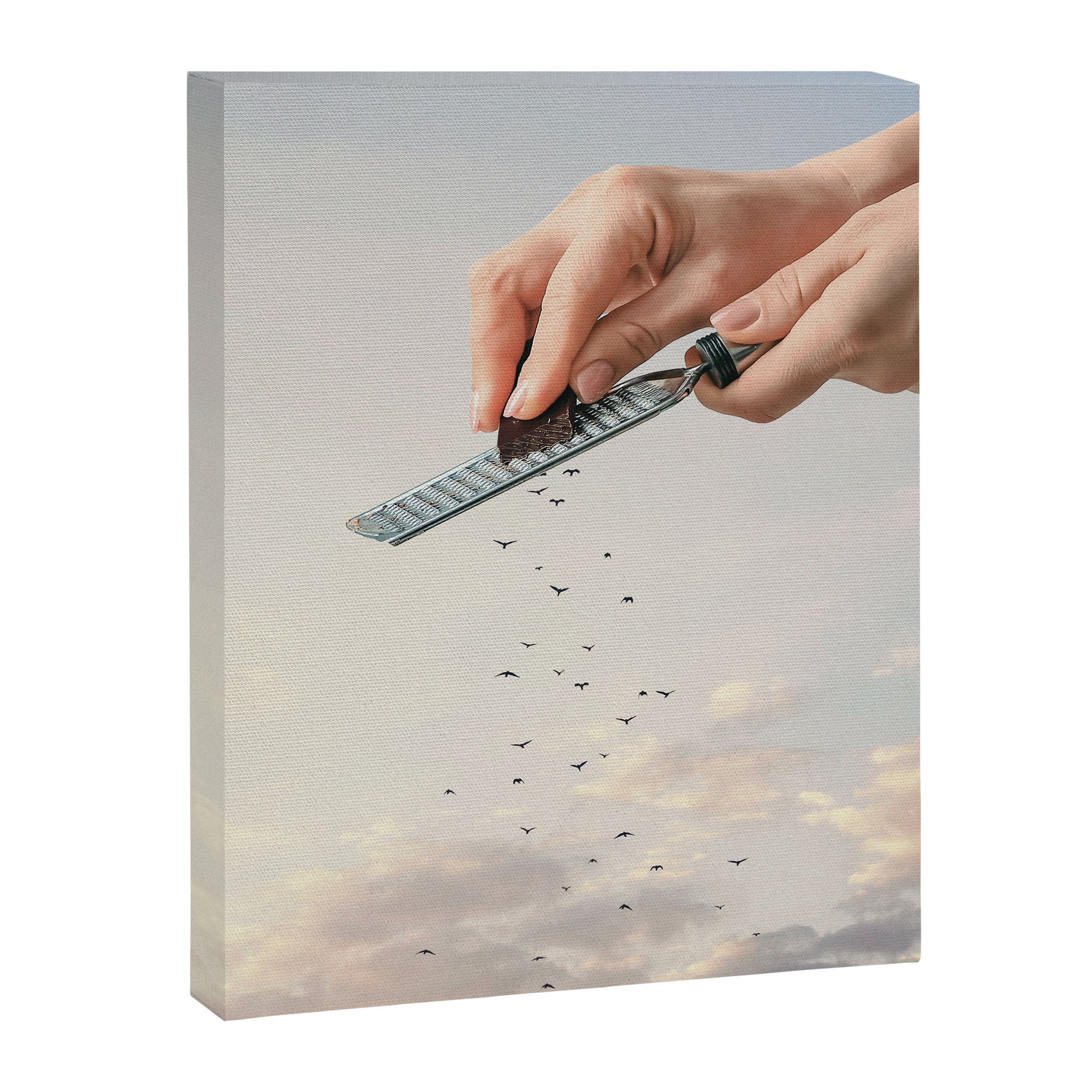 Garnished Flock - Flying Chocolate Birds Canvas Print Gallery Image 8
