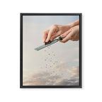 Garnished Flock - Flying Chocolate Birds Framed Canvas Print Gallery Image 8