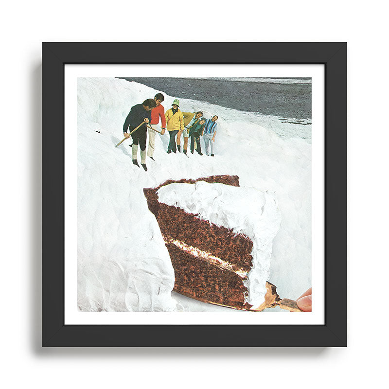 Glacier Calving Cake - Dessert Snow Mountain Framed Art Print Gallery Image 1