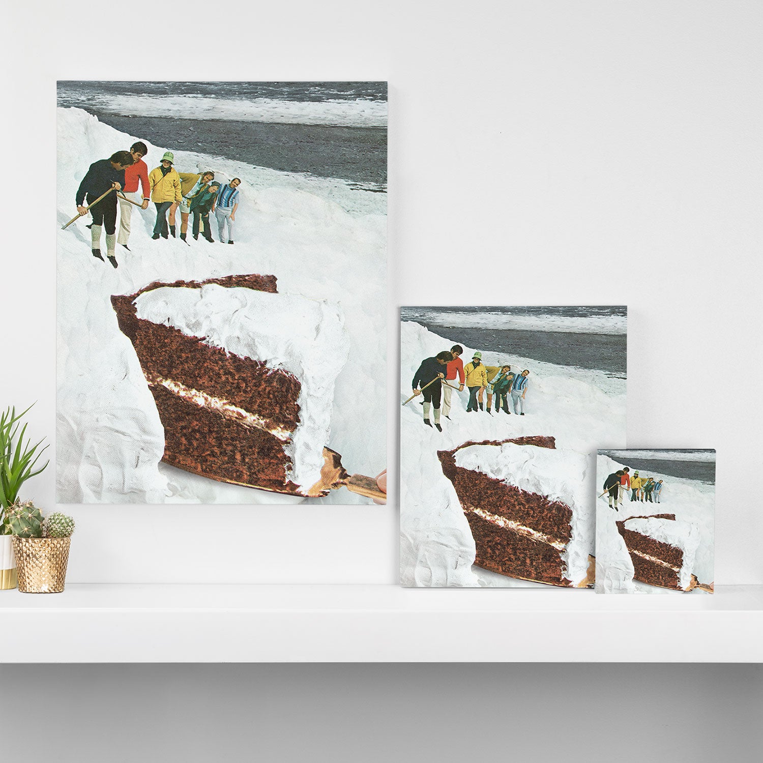 Glacier Calving Cake II - Dessert Snow Mountain Canvas Print Gallery Image 3