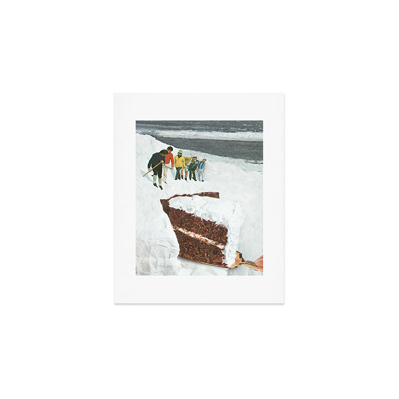 Glacier Calving Cake II - Dessert Snow Mountain Art Print
