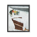 Glacier Calving Cake II - Dessert Snow Mountain Framed Canvas Print Gallery Image 3
