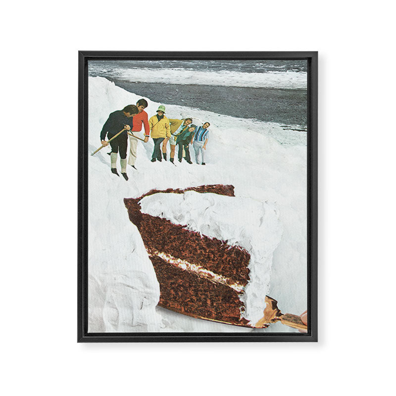 Glacier Calving Cake II - Dessert Snow Mountain Framed Canvas Print Gallery Image 6