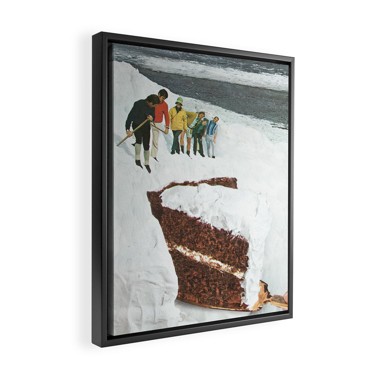 Glacier Calving Cake II - Dessert Snow Mountain Framed Canvas Print Gallery Image 2