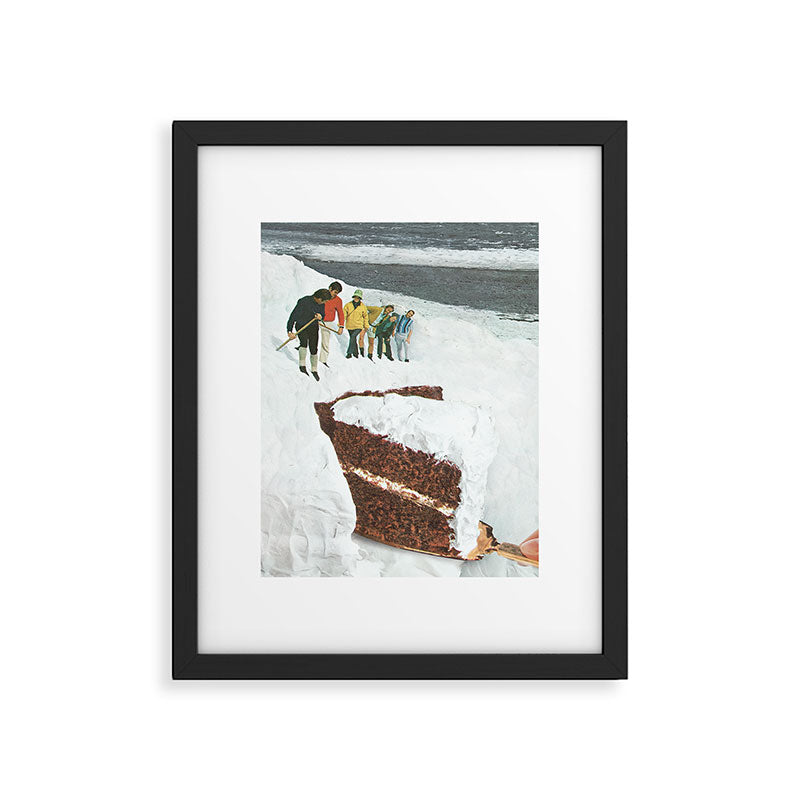 Glacier Calving Cake II - Dessert Snow Mountain Framed Art Print Gallery Image 4