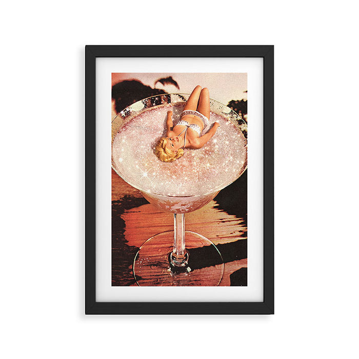Glitter Pink Margarita Framed Art Print Gallery Image 1