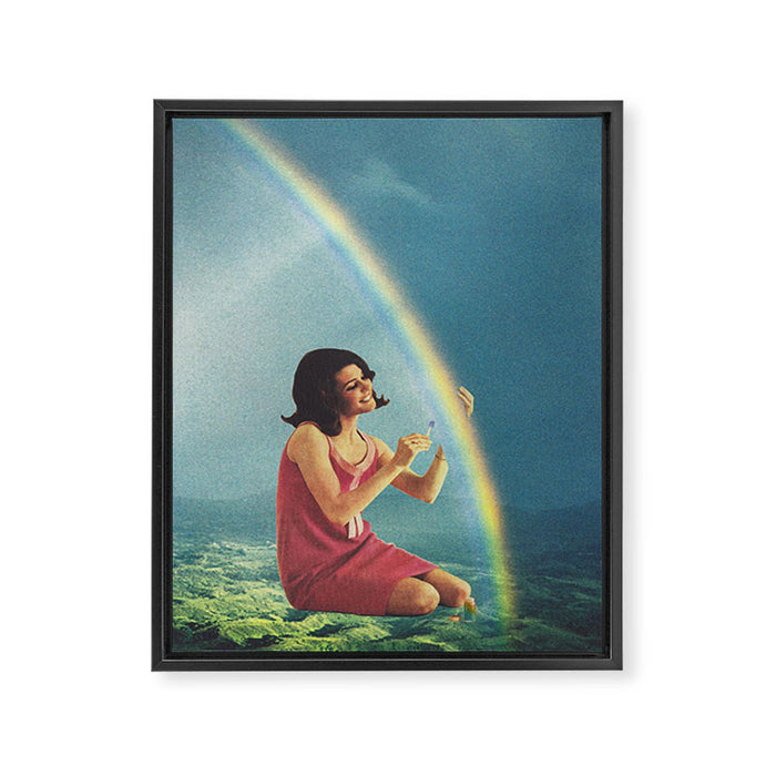 High maintenance - Rainbow trip Framed Canvas Print Gallery Image 1
