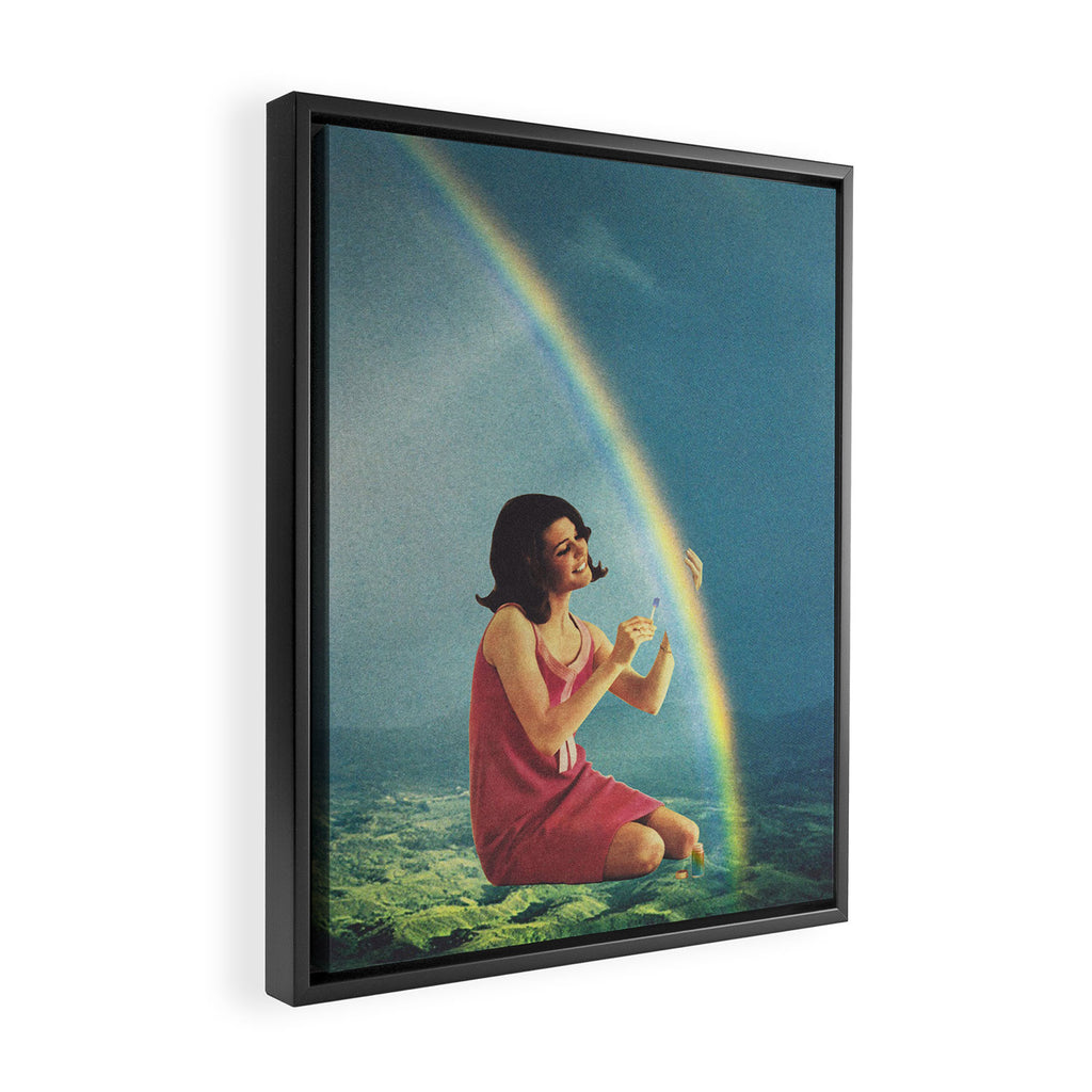 High maintenance - Rainbow trip Framed Canvas Print Gallery Image 2
