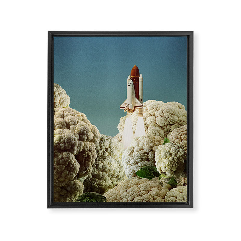 Houston we have cauliflower II - Rocket take-off Framed Canvas Print Gallery Image 6