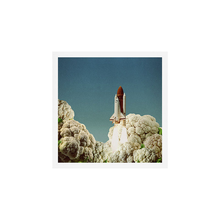 Houston we have cauliflower - Rocket take-off Art Print Gallery Image 1