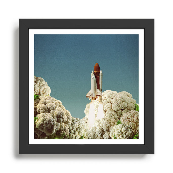 Houston we have cauliflower - Rocket take-off Framed Art Print Gallery Image 1