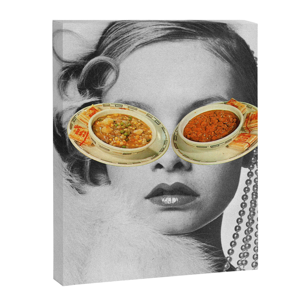 Hungry Eyes - Soup Sunglasses Canvas Print Gallery Image 6