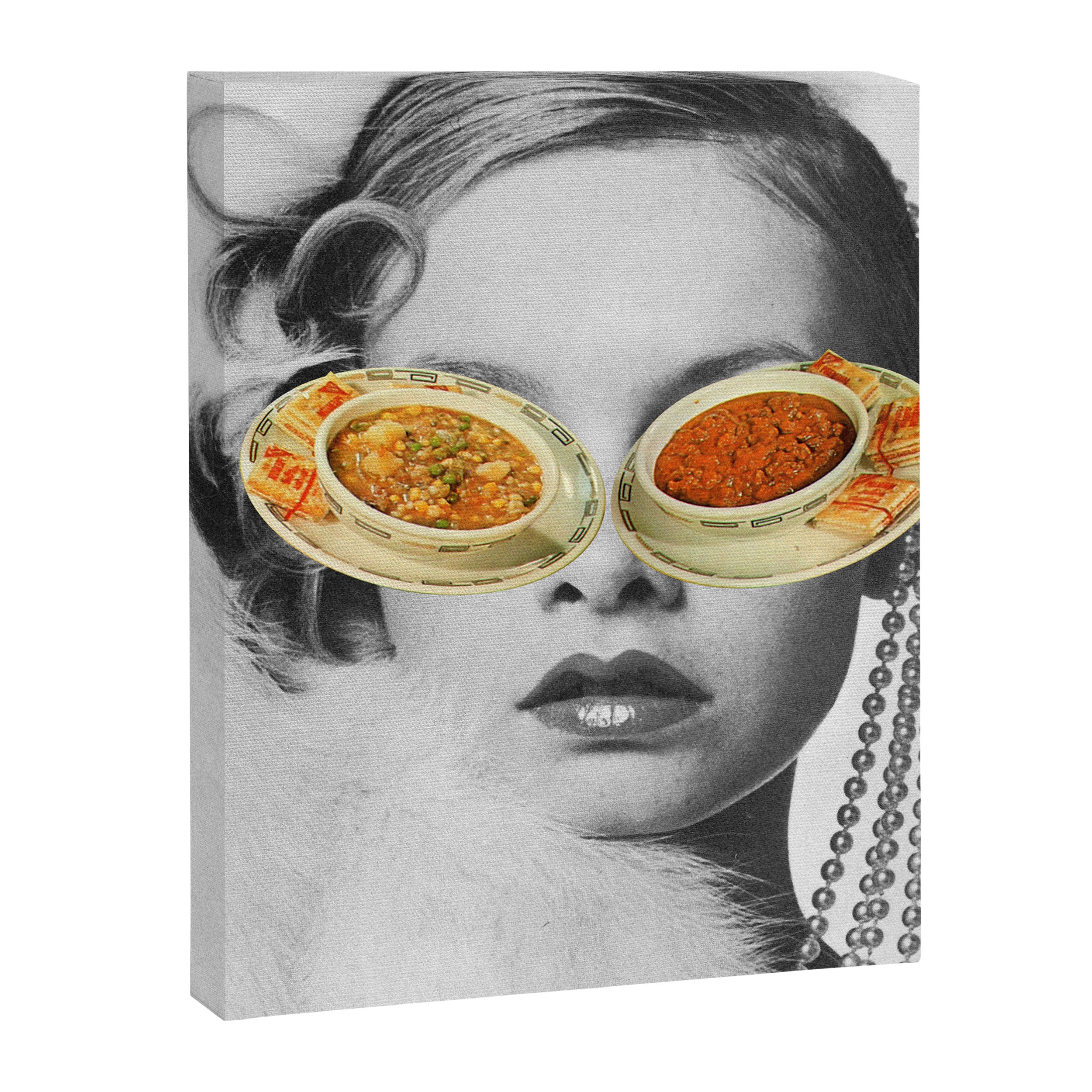 Hungry Eyes - Soup Sunglasses Canvas Print Gallery Image 6