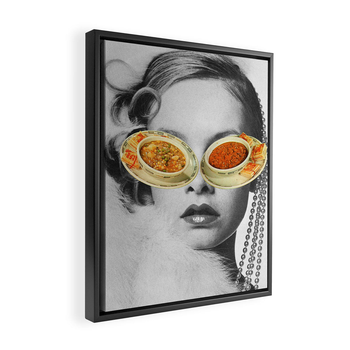 Hungry Eyes - Soup Sunglasses Framed Canvas Print Gallery Image 2
