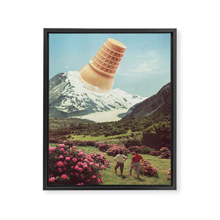 Ice Cream Peak - Mountain Meltdown Framed Canvas Print Gallery Image 1