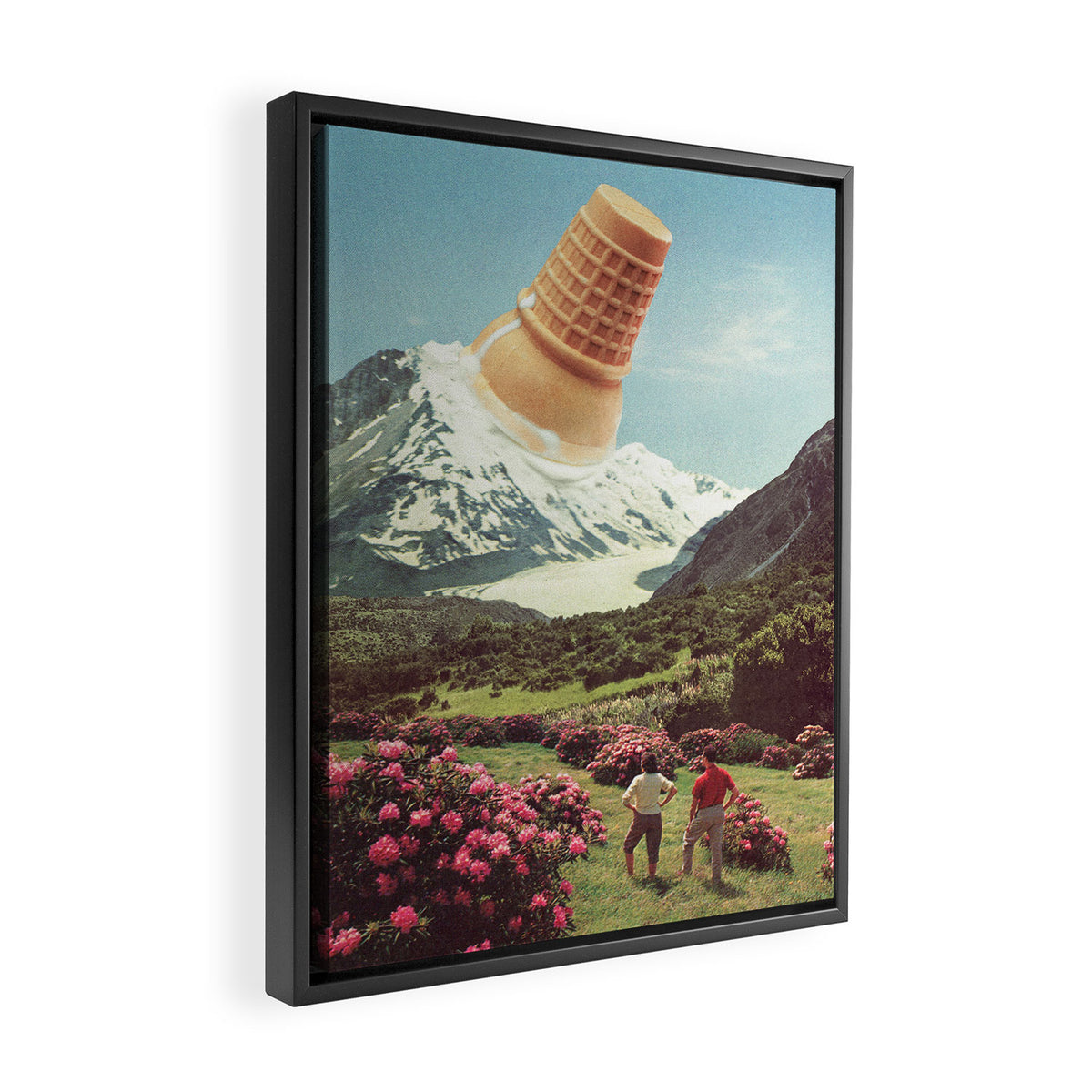 Ice Cream Peak - Mountain Meltdown Framed Canvas Print Gallery Image 2