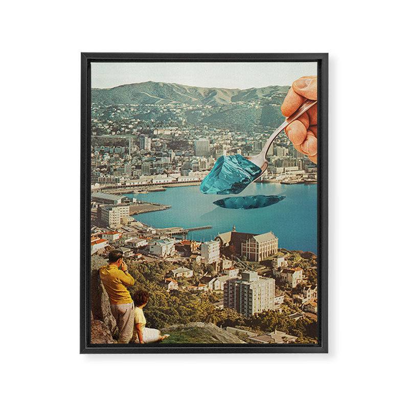 Jello Bay - Jelly Seaside Framed Canvas Print Gallery Image 8