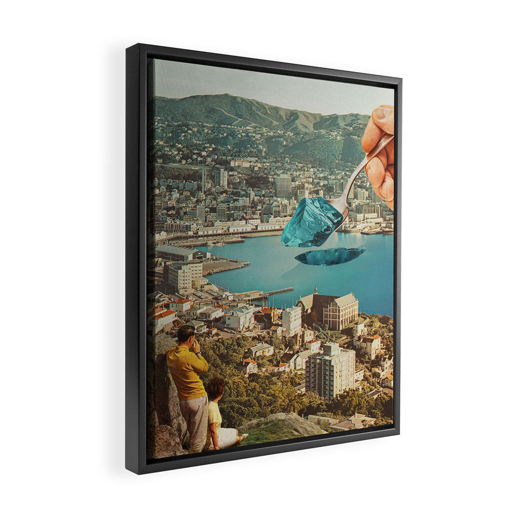 Jello Bay - Jelly Seaside Framed Canvas Print Gallery Image 2