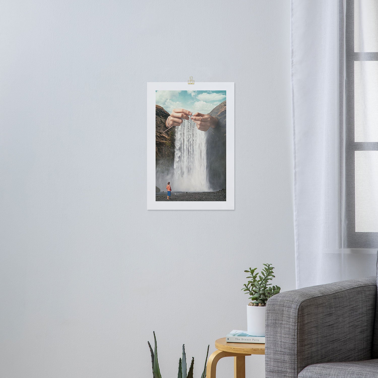 Knitted Waterfall - Crochet Art Print Gallery Image 3