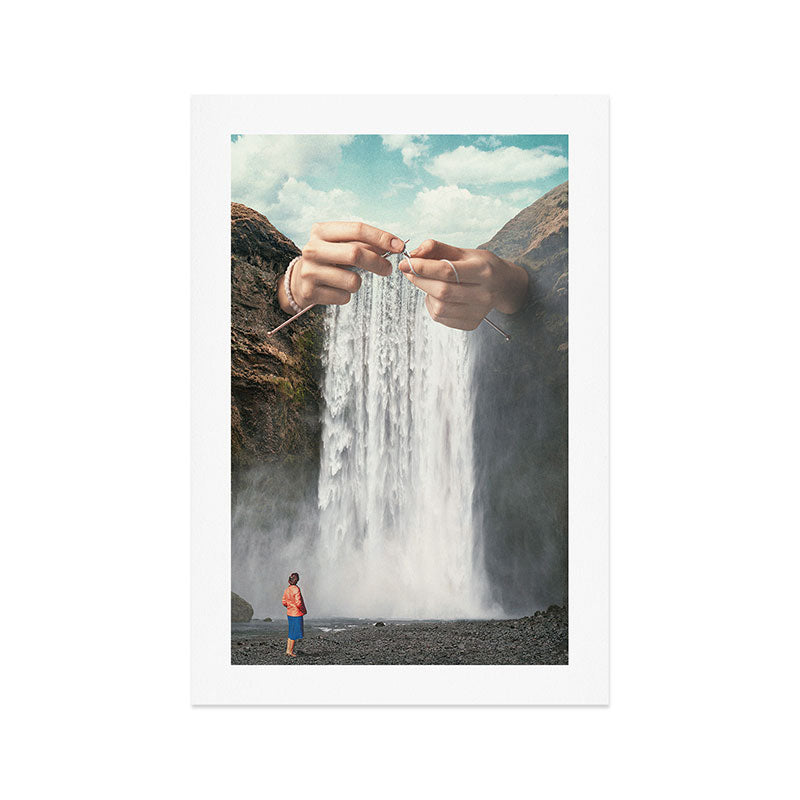 Knitted Waterfall - Crochet Art Print Gallery Image 1