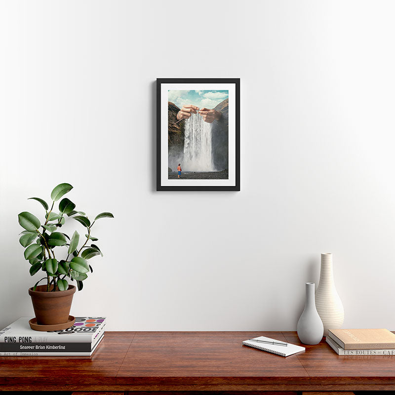 Knitted Waterfall - Crochet Framed Art Print Gallery Image 2