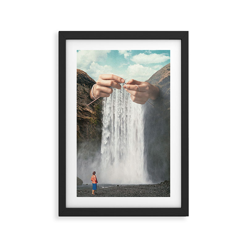 Knitted Waterfall - Crochet Framed Art Print Gallery Image 3