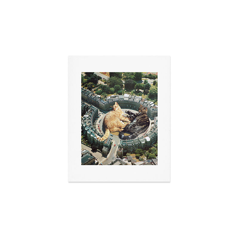 Lazy Cats Roundabout  Art Print Gallery Image 1