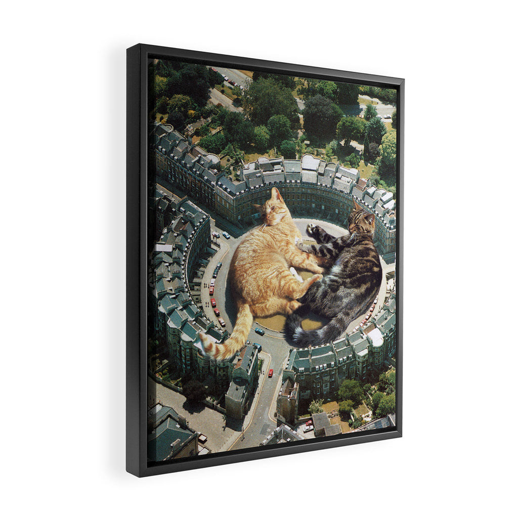 Lazy Cats Roundabout  Framed Canvas Print Gallery Image 2